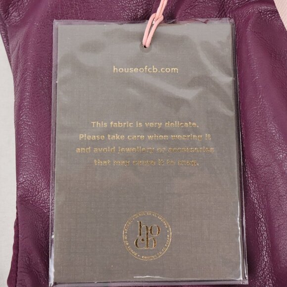 NWT House of CB Sahara Vegan Leather Maxi Dress in Plum Size XS - Picture 3 of 7